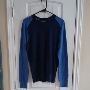 Nvy & Blue Pima Cotton Cashmere Blend Sweater Unisex Elbow Patch